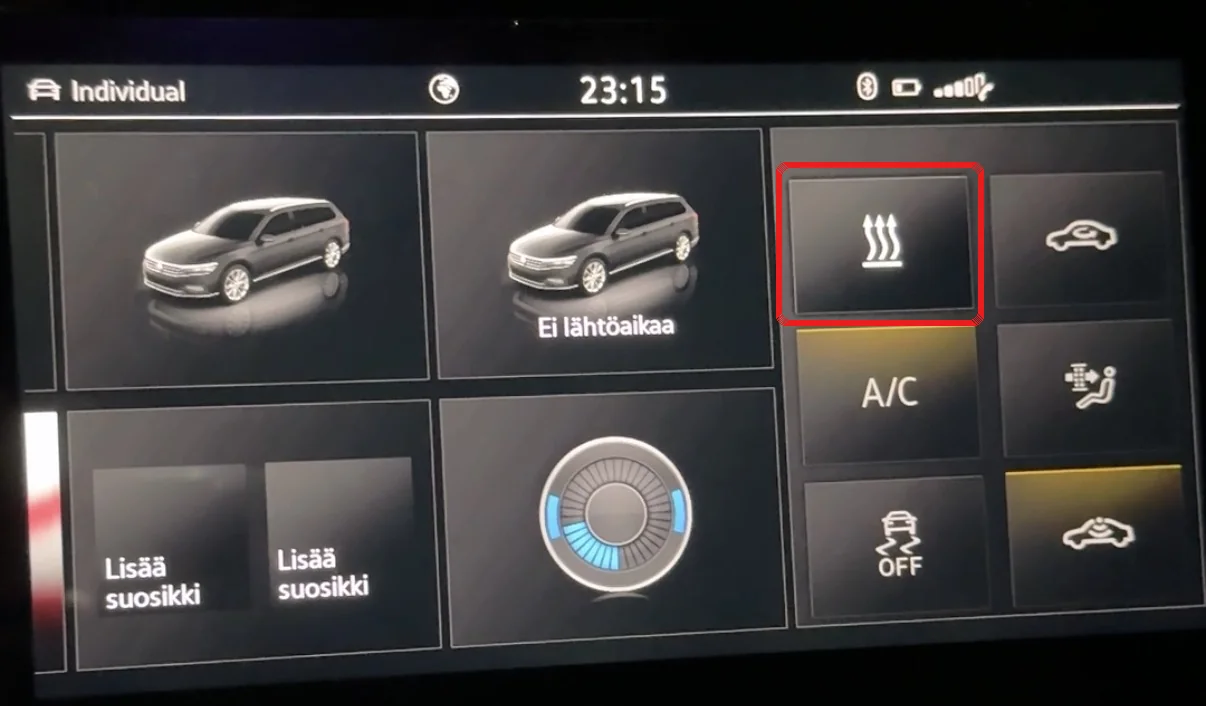 Instant climatisation for VW MQB hybrids (MIB3 9.2″)
